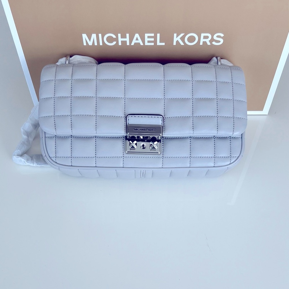 MICHAEL KORS Tribeca Large Quilted Leather Shoulder Bag NWT